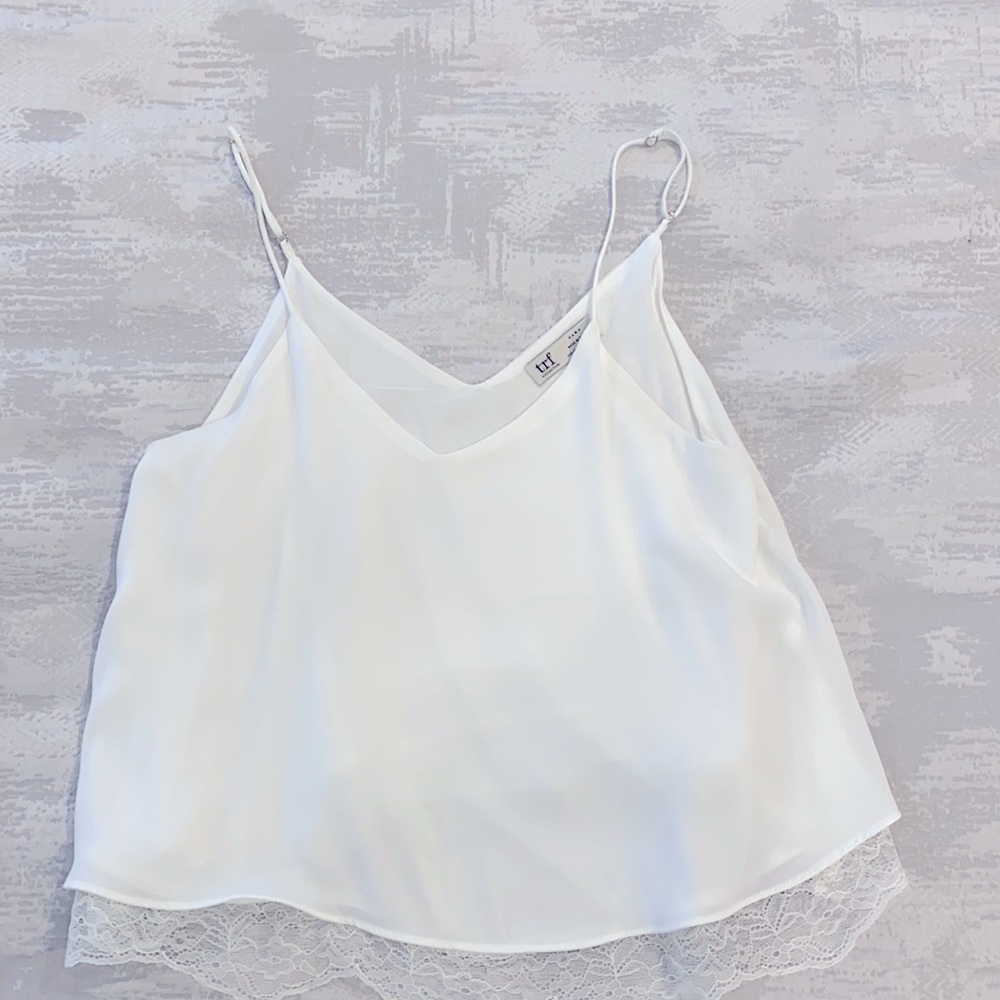 ZARA NWOT LACY CROP CAMISOLE